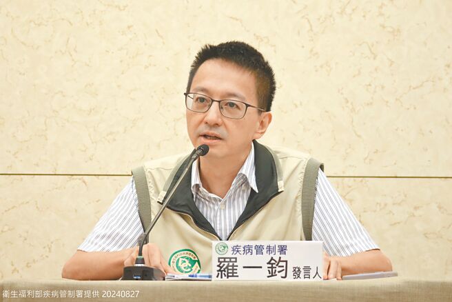 疾管署副署長兼發言人羅一鈞說明最新疫情。（疾管署提供／林周義台北傳真）