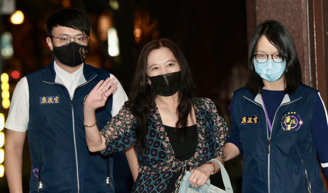 应晓薇遭声押禁见，金流曝光，涉收沈庆京4500万贿款。（郭吉铨摄）