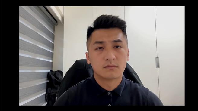 国民党基隆市党部发言人黄申栋表示，在前市府任内发生弊案，却不先向市民道歉，反倒要国民党向前市长林右昌道歉，根本是「逻辑车祸」。（翻摄照片／张志康基隆传真）