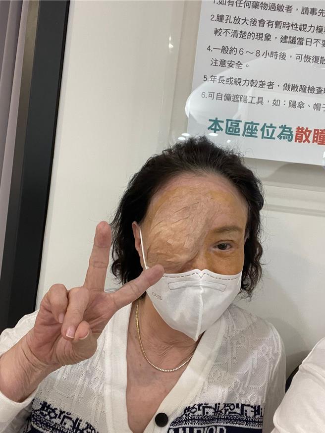 韓湘琴術後復原狀況良好。（韓湘琴提供）