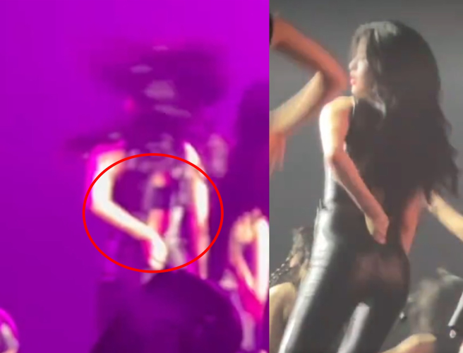 安兪真唱到一半衣服突然裂开。（图／翻摄自小红书）