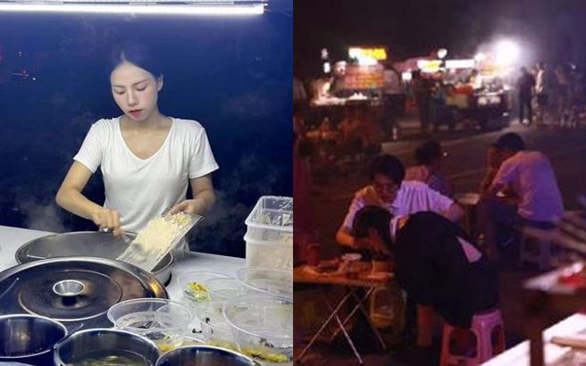 大陆一名OL辞掉董事长秘书一职后，转往夜市摆摊卖起瘦肉丸汤，不料，却是当时薪水的2倍多。（图／翻摄自微博）
