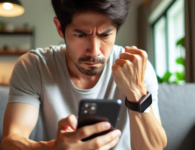 阿德在去年底无意间查看小美的手机，才发现自己早已「被戴绿帽」。（示意图、与本案无关／AI生成）