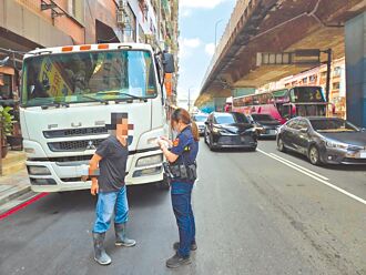 不甩台1線高架禁行令 2輛逾20噸大車挨罰