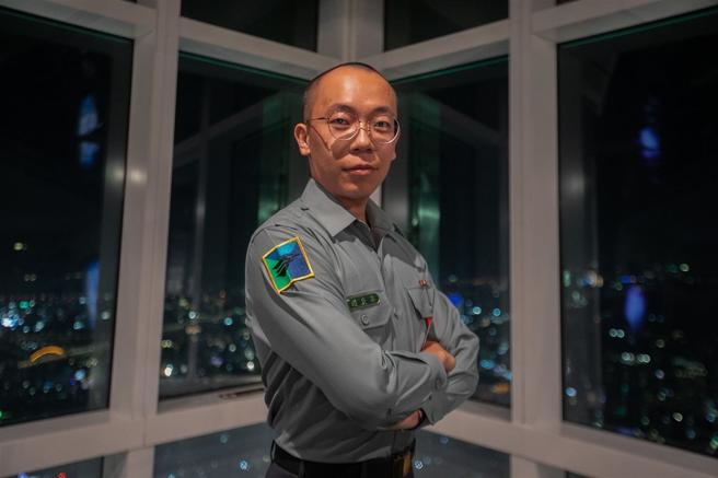 陸軍東指部機步1營3連鍾庚享上兵。（記者林睿奕攝）