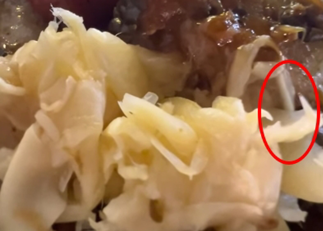 民眾在脸书上传大肠小肠赫见蛆的画面。（翻摄自台南大小事）