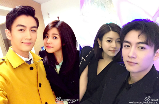 今年6月爆出陈妍希、陈晓婚变。（图／翻摄自陈妍希michelle、陈晓微博）