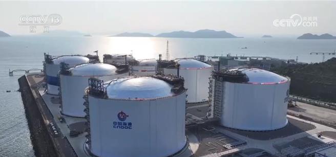 陆超级巨无霸完工保障粤港澳大湾区与华南能源安全。（大陆央视）