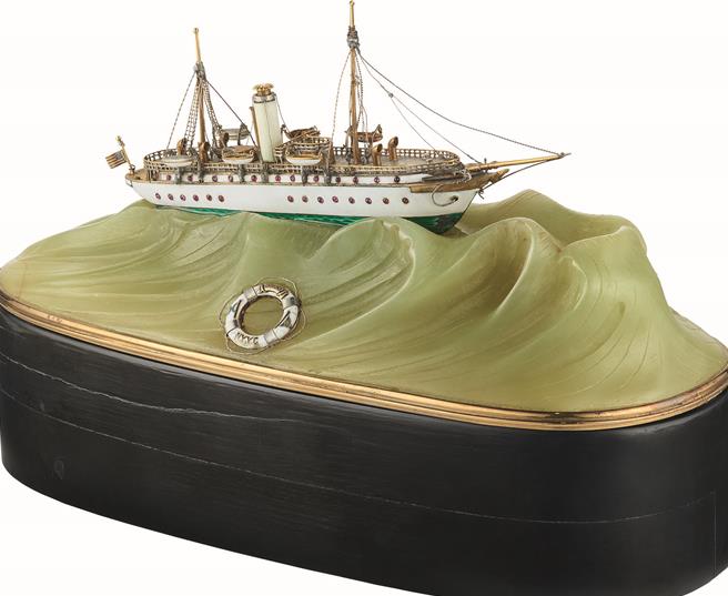 1906年 〈Varuna游艇〉微缩模型为梵克雅宝首批订单之一。（国立故宫博物院提供／李怡芸台北传真）