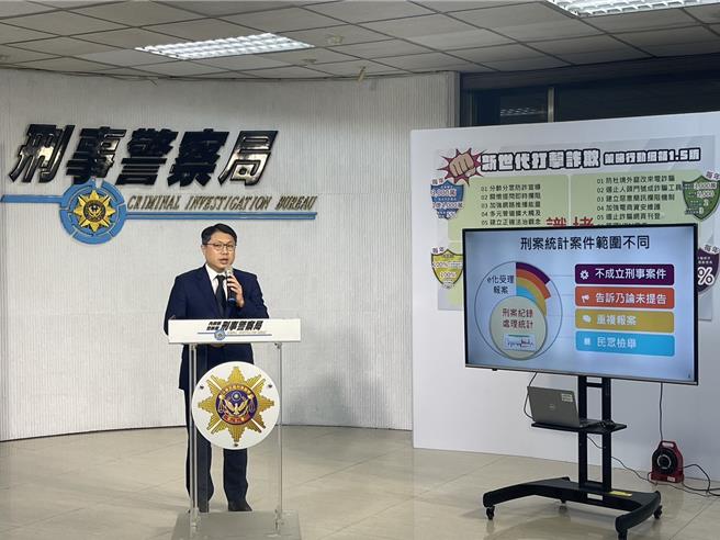 刑事局说明刑案纪录处理系统将与受理报案e化平台介接。（翻摄照片／林郁平台北传真））