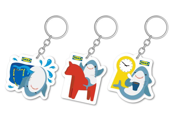 IKEA「超集玩家」集满4点能随机兑换的独家好物之一为鲨鲨悠游卡。（IKEA提供）