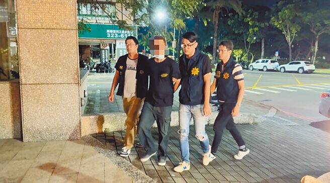 警方28日在高雄市三民区1间旅馆内发现49岁方姓女子陈尸浴缸，29日凌晨拘提当天同时入住的46岁顏姓男子到案。（警方提供／杨舒婷高雄传真）