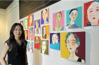 藝術家黃韻如繪畫個展台中登場 30幅肖像畫解放自我