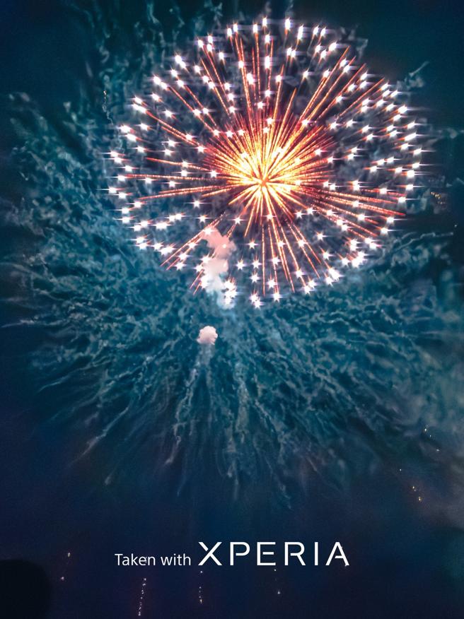 Xperia 1 VI长焦夜拍85mm，捕捉绚烂烟火。（Sony提供）