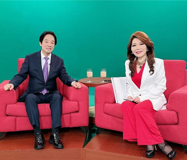 赖清德上任100天，接受主播张雅琴《雅琴看世界》专访，节目将在9月1日晚上首播。（摘自张雅琴主播粉丝专页）