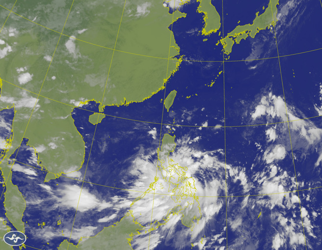 菲律宾东方海面明天可能有摩羯颱风生成。（翻摄自气象署）