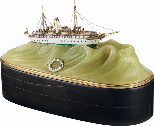梵克雅寶〈Varuna遊艇〉微縮模型擺件，將在台北故宮《大美不言》特展中展出。（Van Cleef &amp; Arpels提供）