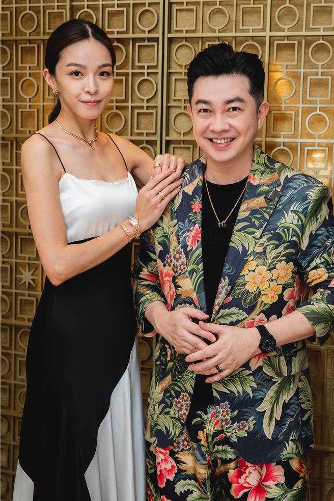 李明川出席精品活動巧遇賴郁庭。（產值娛樂提供）