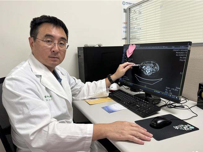 一名病患发现胃癌2期，经达文西手术后一周即可出院。（中医大新竹附医提供／邱立雅竹县传真）