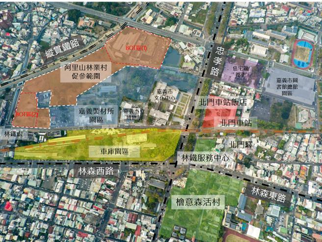 北门车站饭店位在嘉义市蛋黄区，具备地利之便。（林铁及文资处提供／吕妍庭嘉义传真）