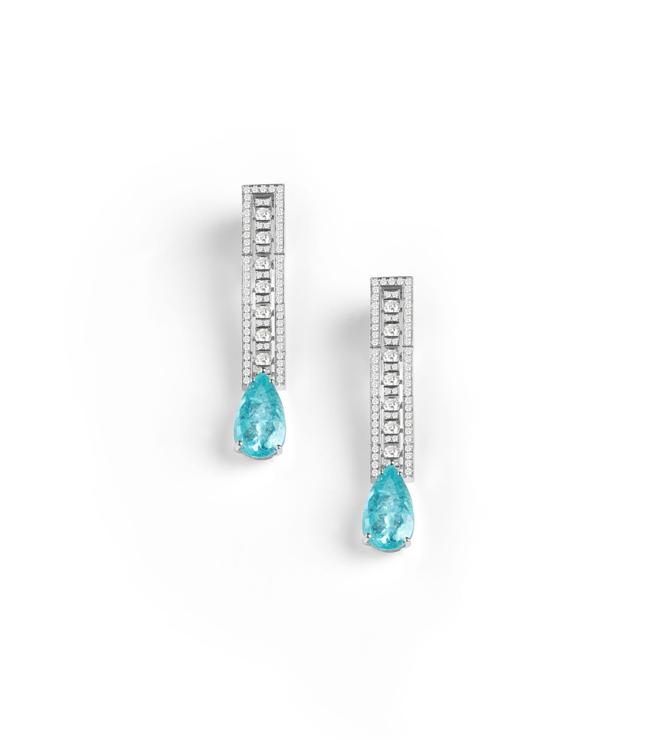 DAMIANI Belle Epoque Dolce Vita美好年代帕拉伊巴碧璽耳環，955萬元。 (DAMIANI提供）