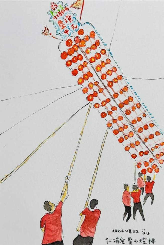 桃园市副市长苏俊宾，半个月来以传承故事和艺术的角度，挖掘出桃园中元节的5大亮点一一手绘分享示眾。(摘自苏俊宾脸书／蔡依珍桃园传真)