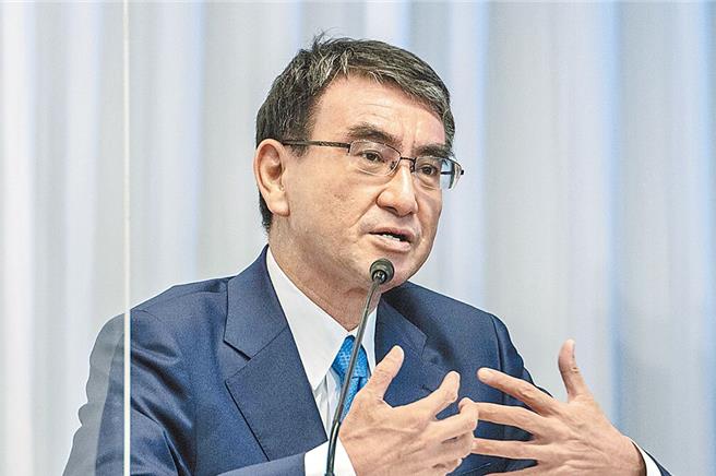 日本数位大臣河野太郎檔案照。（美联社）