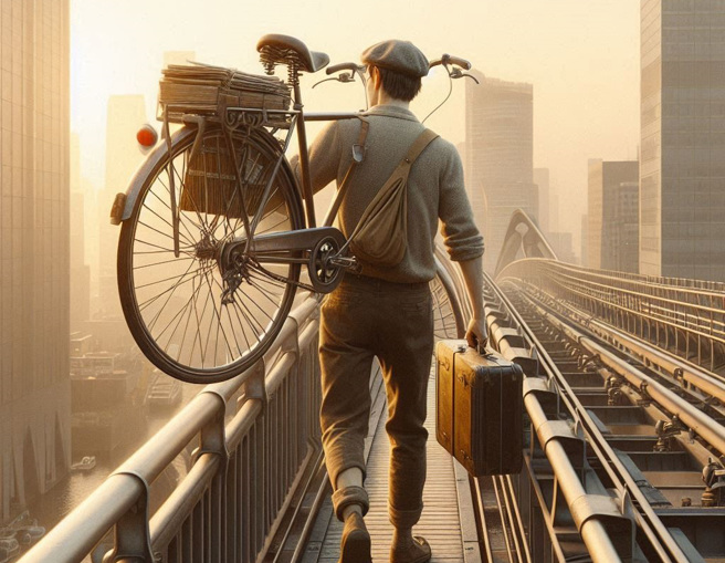 南投一名34岁王姓男子，在今年2月18日早上骑乘单车行经「妖怪创界糖狗村」园区，竟扛着单车擅自进入。（示意图、与本案无关／AI生成）