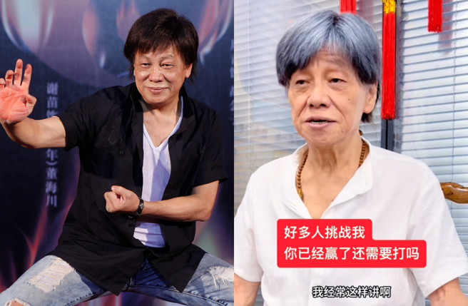 梁小龙76岁白髮近照流出。（图／新华社、抖音 梁小龙）