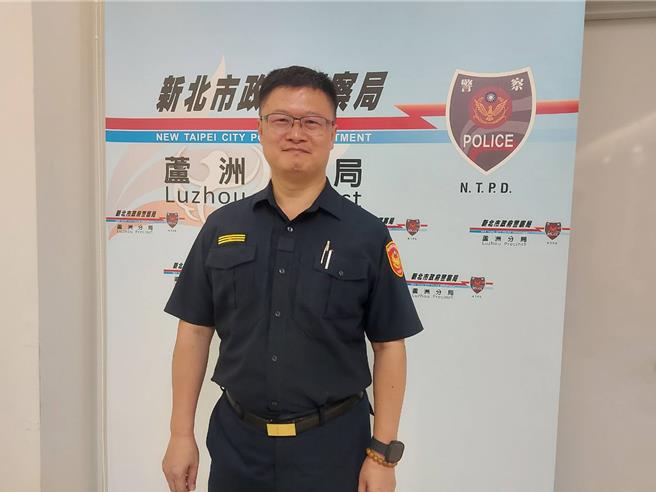 芦洲警分局长詹志文（如图）说明。（张铠乙摄）