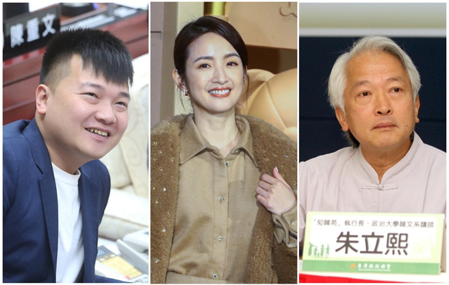 楊植斗(左)批林依晨恩師朱立熙(右)玻璃心。（圖／中時資料照）