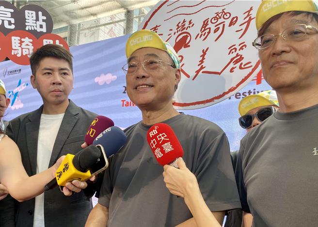 交通部观光署长周永晖3日出席自行车旅游节宣传活动。（蔡明亘摄）