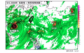 雙颱估接力生成 AI模擬路徑「接近台灣」時間曝