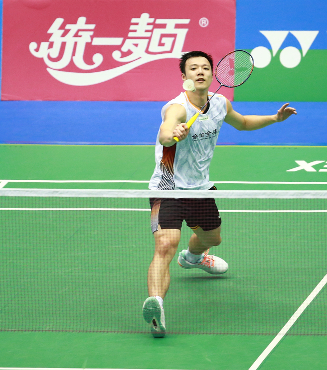 王子維晉級2024台北羽球公開賽男單16強。（陳信翰攝）