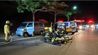 車開到半路冒火花 金門婦急停路邊！女騎士煞車不及猛撞送醫