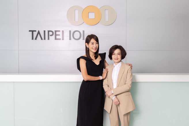 賈永婕、朱麗文攜手為台北101打拚。（圖／賈永婕的跑跳人生臉書）