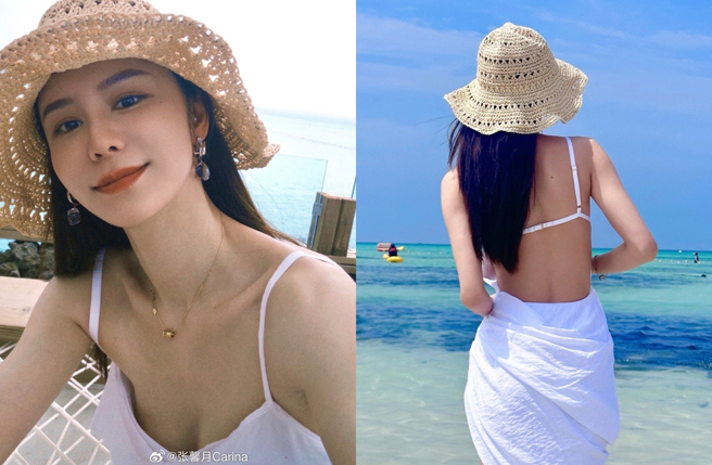 张馨月晒出去济州岛旅游美照。（图／翻摄自张馨月Carina微博）