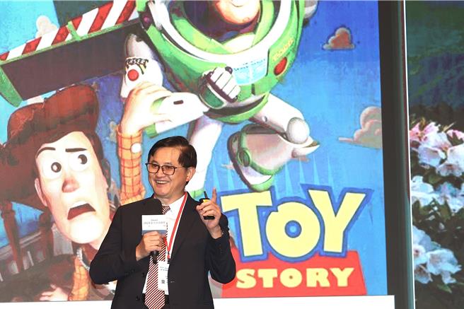 和碩董事長童子賢5日出席2024永續高峰會，針對輝達遭到反壟斷調查，猜測是美國的傳統，因為很多企業都曾被調查。（圖／鄧博仁攝）