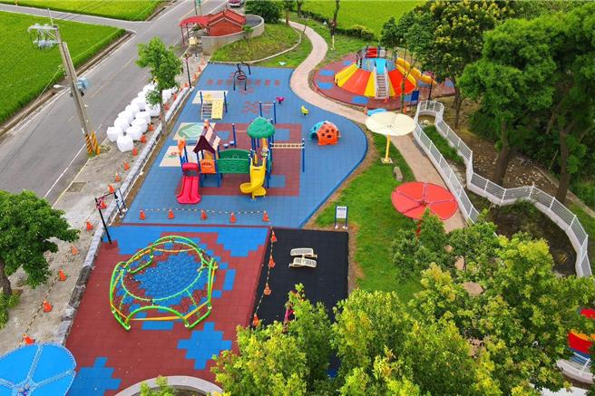 埔盐乡公所整理完成的公园，每个都有各自的特色，图为崑崙儿童公园。（埔盐乡公所提供／叶静美彰化传真）