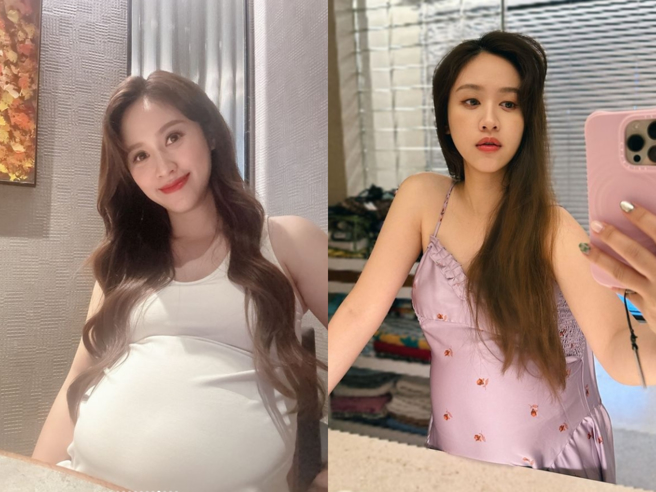 吴姗儒9个月大孕肚现形。（图／翻摄自吴姗儒 IG）