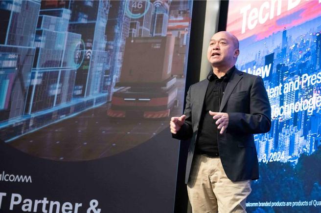 高通副總裁暨台灣、東南亞與紐澳區總裁劉思泰表示，希望能與台灣生態系密切合作，打造橫跨各產業的物聯網應用。圖／高通提供