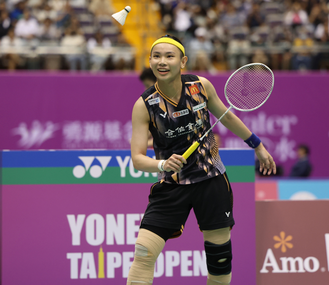 戴資穎開心享受場上每一刻。（中華羽協提供）