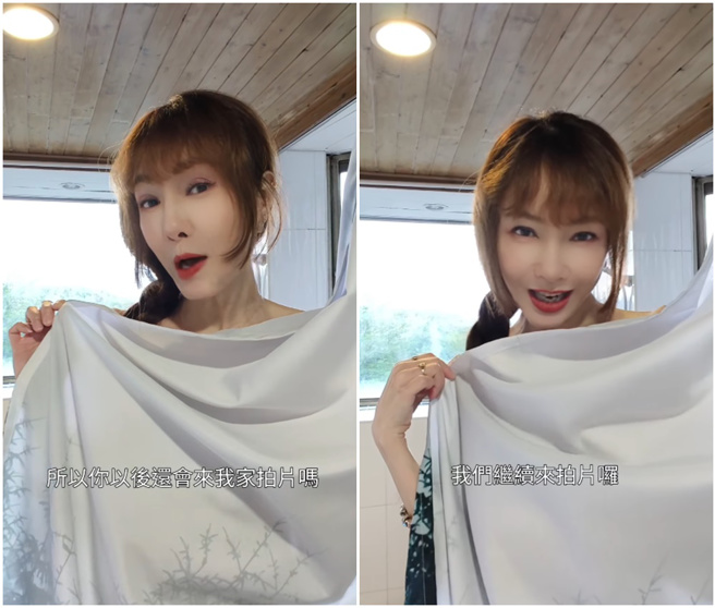 胡文英邀约邓佳华下次一起拍片。（图／IG@paulina550308）