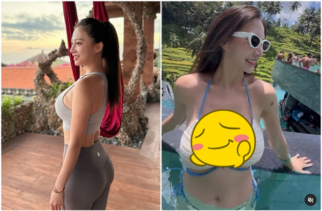 有「真人版蛇姬」之稱的林采緹，在社群分享自己的比基尼影片。（圖／攝自 sunnylin_520  IG）
