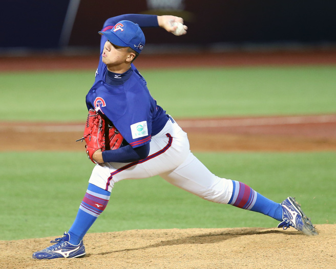 U18中華隊投手林鉑濬。（范揚光攝）