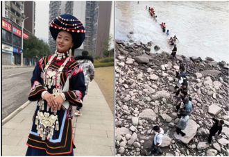 网红少妇晒衣坠河失踪！村民「百人牵手拦水」搜救3日寻获遗体