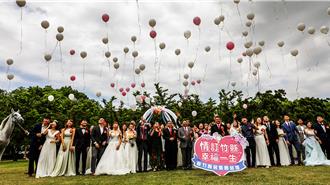 新竹縣36對新人集團結婚 楊文科分享夫妻好感情秘訣