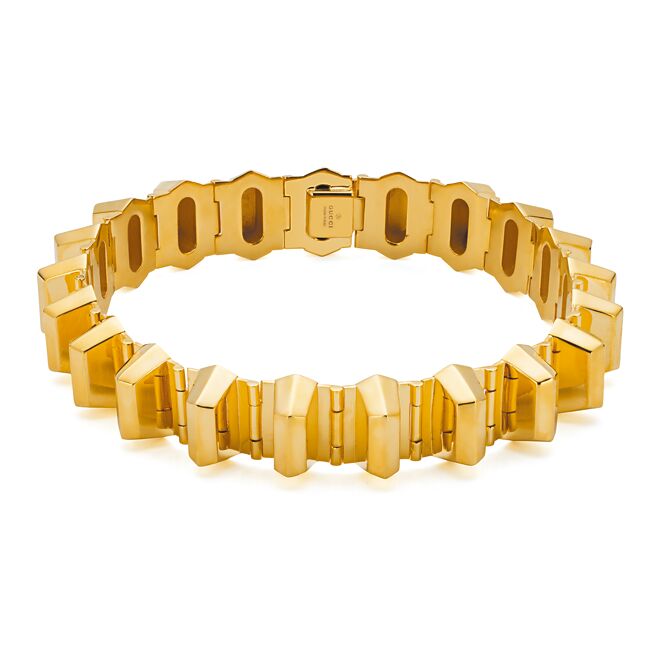 GUCCI镀金项炼，8万5400元。（GUCCI提供）