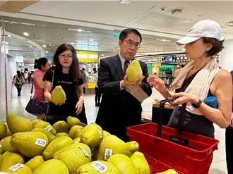 黃偉哲快閃新加坡行銷台南文旦 掀搶購潮