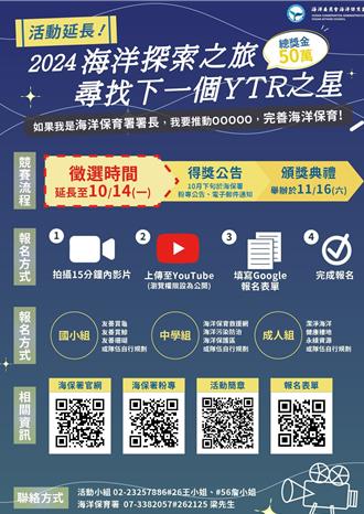 2024「海洋探索之旅」影音競賽延長報名 總獎金50萬元